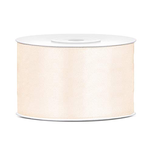 DaLoKu Satinband 6/12/25/38/50/100mm x 25m Geschenkband Schleifenband, Größe: 38mm x 25m, Farbe: helles Creme DaLoKu Satinband 6/12/25/38/50/100mm x 25m Geschenkband Schleifenband, Größe: 38mm x 25m, Farbe: helles Creme von DaLoKu