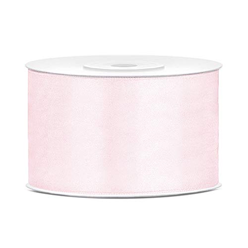 DaLoKu Satinband 6/12/25/38/50/100mm x 25m Geschenkband Schleifenband, Größe: 38mm x 25m, Farbe: helles Rosa DaLoKu Satinband 6/12/25/38/50/100mm x 25m Geschenkband Schleifenband, Größe: 38mm x 25m, Farbe: helles Rosa von DaLoKu