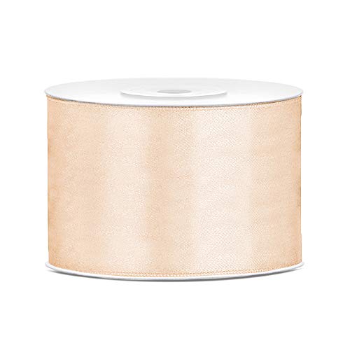 DaLoKu Satinband 6/12/25/38/50/100mm x 25m Geschenkband Schleifenband, Größe: 50mm x 25m, Farbe: Creme DaLoKu Satinband 6/12/25/38/50/100mm x 25m Geschenkband Schleifenband, Größe: 50mm x 25m, Farbe: Creme von DaLoKu