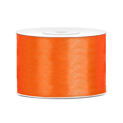 DaLoKu Satinband 6/12/25/38/50/100mm x 25m Geschenkband Schleifenband, Größe: 50mm x 25m, Farbe: Orange DaLoKu Satinband 6/12/25/38/50/100mm x 25m Geschenkband Schleifenband, Größe: 50mm x 25m, Farbe: Orange von DaLoKu