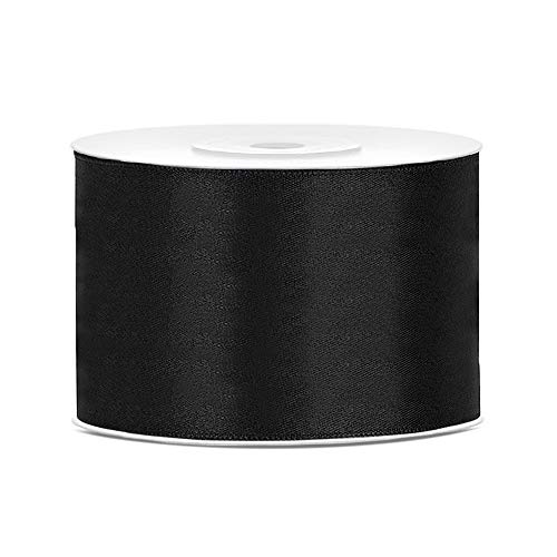DaLoKu Satinband 6/12/25/38/50/100mm x 25m Geschenkband Schleifenband, Größe: 50mm x 25m, Farbe: Schwarz DaLoKu Satinband 6/12/25/38/50/100mm x 25m Geschenkband Schleifenband, Größe: 50mm x 25m, Farbe: Schwarz von DaLoKu