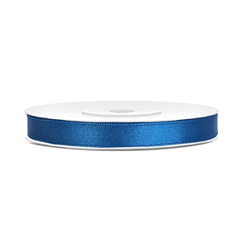 DaLoKu Satinband 6/12/25/38/50/100mm x 25m Geschenkband Schleifenband, Größe: 6mm x 25m, Farbe: Blau von DaLoKu
