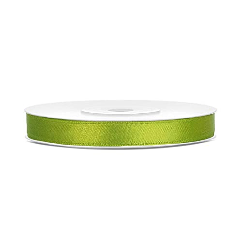DaLoKu Satinband 6/12/25/38/50/100mm x 25m Geschenkband Schleifenband, Größe: 6mm x 25m, Farbe: Grün von DaLoKu