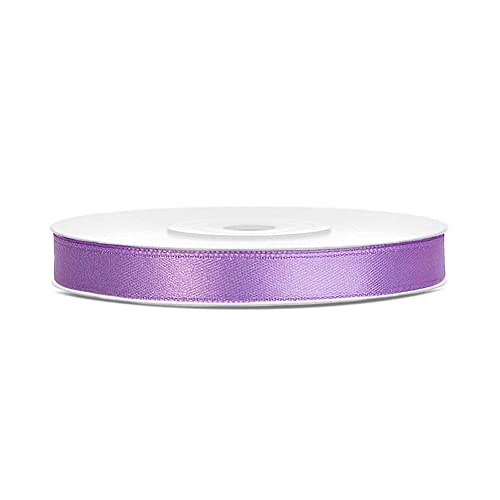 DaLoKu Satinband 6/12/25/38/50/100mm x 25m Geschenkband Schleifenband, Größe: 6mm x 25m, Farbe: Lavendel von DaLoKu