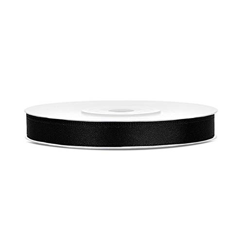 DaLoKu Satinband 6/12/25/38/50/100mm x 25m Geschenkband Schleifenband, Größe: 6mm x 25m, Farbe: Schwarz DaLoKu Satinband 6/12/25/38/50/100mm x 25m Geschenkband Schleifenband, Größe: 6mm x 25m, Farbe: Schwarz von DaLoKu