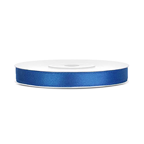DaLoKu Satinband 6/12/25/38/50/100mm x 25m Geschenkband Schleifenband, Größe: 6mm x 25m, Farbe: royal Blau von DaLoKu