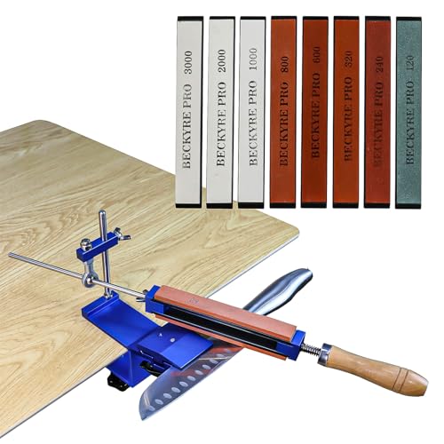 Professioneller Messerschärfer, Rotation Flip Design Festwinkel-Küchenmesserschärfer-Set mit 8 Schleifsteinen zum Schärfen von Messern zu Hause Professioneller Messerschärfer, Rotation Flip Design Festwinkel-Küchenmesserschärfer-Set mit 8 Schleifsteinen zum Schärfen von Messern zu Hause von DaMohony