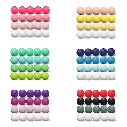 Silikonperlen in 20 Farben, 120 Stück, 12 mm, zum Basteln, für Schlüsselanhänger, Armbänder, Bastelarbeiten und einige Kunstwerke, 6 Farben, Gummiperlen Silikonperlen in 20 Farben, 120 Stück, 12 mm, zum Basteln, für Schlüsselanhänger, Armbänder, Bastelarbeiten und einige Kunstwerke, 6 Farben, Gummiperlen von Dabaiitechann
