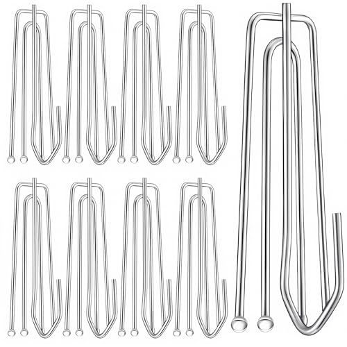 60 Vier Eck Gardinenhaken Curtain Hooks Gardinenhaken Aus Metall Klapphaken FüR Gardinen Eckhaken Vorhangschiene Haken Gardinenhaken Geeignet für Dicke Vorhänge und Türvorhänge von DabbOo