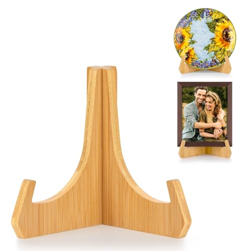 Abnehmbare Holzornamente Tellerständer Holz Tellerhalter aus Bambus Tischstaffelei 6 Zoll Display Tellerhalter Tellerständer Dekorativer Bilderrahmen aus Bambus,Schallplattenständer Abnehmbare Holzornamente Tellerständer Holz Tellerhalter aus Bambus Tischstaffelei 6 Zoll Display Tellerhalter Tellerständer Dekorativer Bilderrahmen aus Bambus,Schallplattenständer von DabbOo