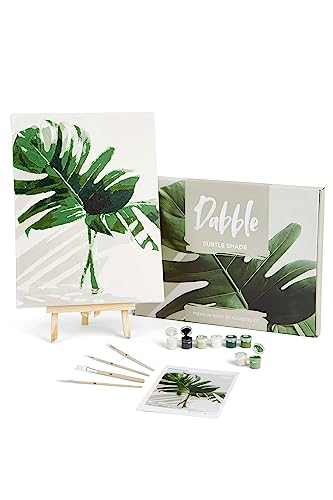 Dabble Malen-nach-Zahlen Kit - Malen nach Zahlen für erwachsene Anfänger mit Leinwandrahmen, Malset für Erwachsene, Blumen Design von Dabble
