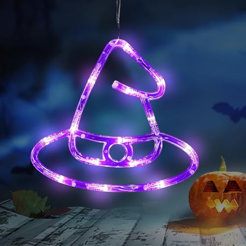 Dabeto Halloween Deko Fenster Lichter,Halloween Lichterkette mit Saugnäpfe & Haken,Halloween LED Fensterlichter Batteriebetriebene für Halloween Deko Innen,Halloween Fensterdeko,Party Deko (Hexenhut) Dabeto Halloween Deko Fenster Lichter,Halloween Lichterkette mit Saugnäpfe & Haken,Halloween LED Fensterlichter Batteriebetriebene für Halloween Deko Innen,Halloween Fensterdeko,Party Deko (Hexenhut) von Dabeto