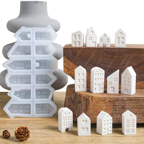Silikonformen Gießformen Häuser, Silikonform Kerzenhalter 3D Haus Mit Fenster Epoxidharz Formen, DIY Haus Silikon Giessform Für Kerzenherstellung Handgefertigte Seife Handwerk Silikonformen Gießformen Häuser, Silikonform Kerzenhalter 3D Haus Mit Fenster Epoxidharz Formen, DIY Haus Silikon Giessform Für Kerzenherstellung Handgefertigte Seife Handwerk von Dacies
