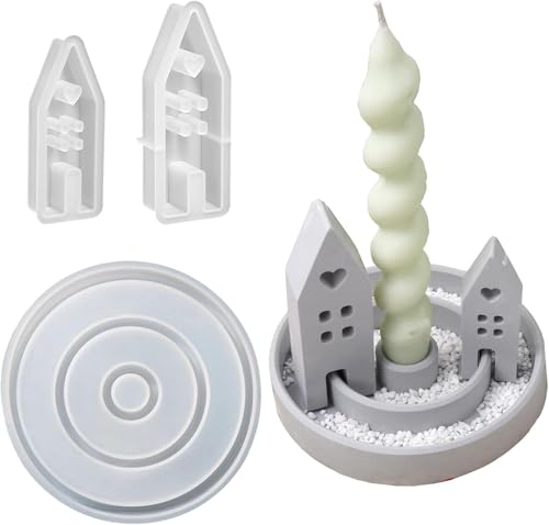 Silikonformen Gießformen Kerzenhalter 3 Stück Silikonform Kerzenhalter Set Haus und Gießformen Rund Silikon Häuser Formen für Gips Gießen für Handwerk Silikonformen Gießformen Kerzenhalter 3 Stück Silikonform Kerzenhalter Set Haus und Gießformen Rund Silikon Häuser Formen für Gips Gießen für Handwerk von Dacies