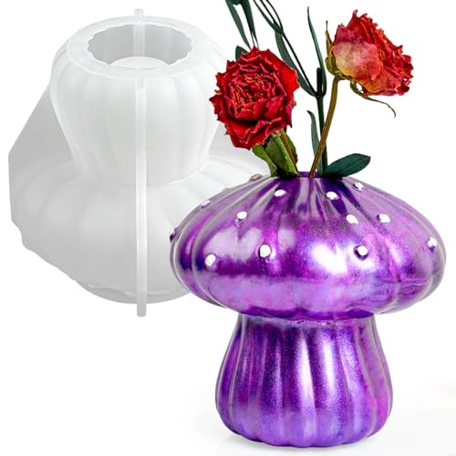 Vasen-Silikonform, Kunstharz, Pilzvase, Epoxidharz, Gießformen für Pflanzenzuchtstation, 3D-Pilzknospen, Vasen, Kerzenständer, Betonform, DIY, Hydrokultur-Pflanzgefäß, Silikonform, Gartendekoration Vasen-Silikonform, Kunstharz, Pilzvase, Epoxidharz, Gießformen für Pflanzenzuchtstation, 3D-Pilzknospen, Vasen, Kerzenständer, Betonform, DIY, Hydrokultur-Pflanzgefäß, Silikonform, Gartendekoration von Dacies
