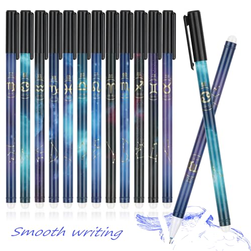 Dacono Radierbarer Gelschreiber Set/Reibungsstifte - 12 Stück Blau Gelschreiber Friction Stifte Radierstift, Tintenstifte, Kugelschreiber mit Radiergummi für Malbücher, Zeichnen, Skizzieren, Büro Dacono Radierbarer Gelschreiber Set/Reibungsstifte - 12 Stück Blau Gelschreiber Friction Stifte Radierstift, Tintenstifte, Kugelschreiber mit Radiergummi für Malbücher, Zeichnen, Skizzieren, Büro von Dacono