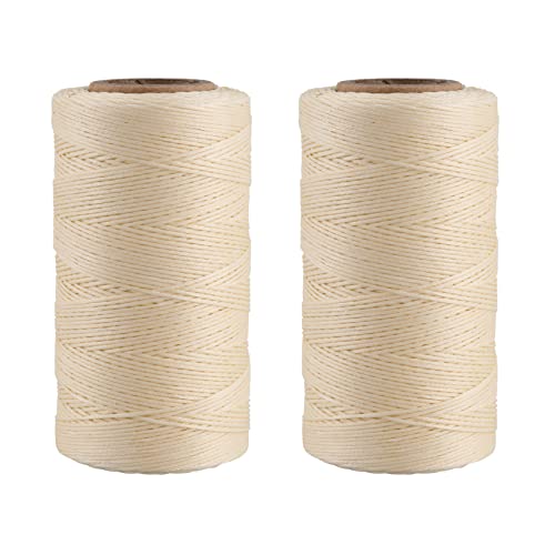 Daconovo 2 x 260 m 150D 1 mm Ledernähgarn, gewachst, Handarbeit, Kordel, Handwerk, DIY, Farbe: cremefarben Daconovo 2 x 260 m 150D 1 mm Ledernähgarn, gewachst, Handarbeit, Kordel, Handwerk, DIY, Farbe: cremefarben von Daconovo
