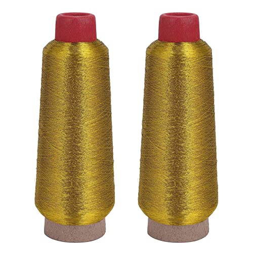 Daconovo 2 x Kreuzstichgarn, 3000 m, Linie mit Nähgarn, Textil, Metallic, Sticklinie, goldfarben Daconovo 2 x Kreuzstichgarn, 3000 m, Linie mit Nähgarn, Textil, Metallic, Sticklinie, goldfarben von Daconovo