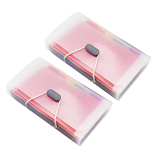 Daconovo 2 x Ordner für Büro, A6, Erweiterung, Ordner, Brieftasche, 13 Lagen, zum Aufhängen, Regenbogen, Typ Seil, Produkte Daconovo 2 x Ordner für Büro, A6, Erweiterung, Ordner, Brieftasche, 13 Lagen, zum Aufhängen, Regenbogen, Typ Seil, Produkte von Daconovo