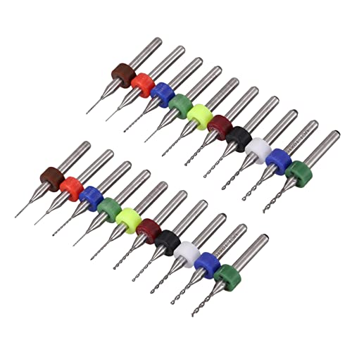Daconovo 20 x Hartmetallbohrer, Mini CNC CNC (0,3 – 1,2 mm) von Daconovo