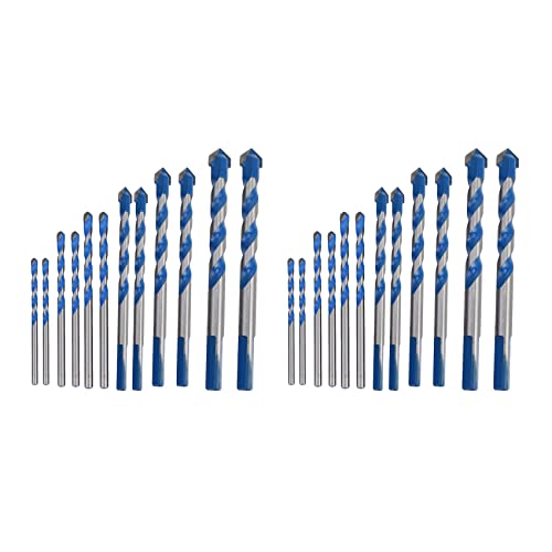 Daconovo 24 Stück Serienbohrer für Maurer, geregelt, von 3 bis 12 mm, für Torsionsspitzen aus Hartmetall für Wand, Ziegel, Holz, Hartmetall, industrielle Widerstandsfähigkeit Daconovo 24 Stück Serienbohrer für Maurer, geregelt, von 3 bis 12 mm, für Torsionsspitzen aus Hartmetall für Wand, Ziegel, Holz, Hartmetall, industrielle Widerstandsfähigkeit von Daconovo