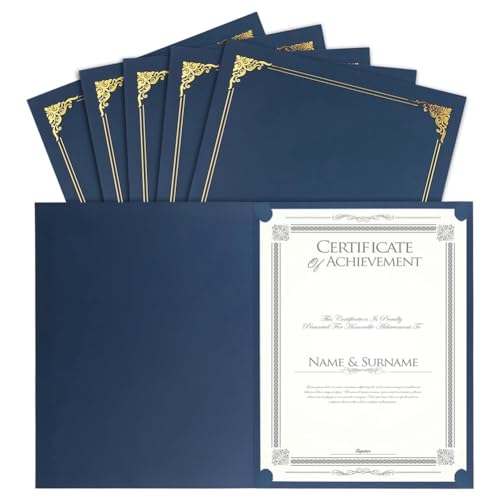 Daconovo 25 Zertifikatsständer, aus blauem Papier, Format Brief, 8,5 x 11 Zoll. Daconovo 25 Zertifikatsständer, aus blauem Papier, Format Brief, 8,5 x 11 Zoll. von Daconovo