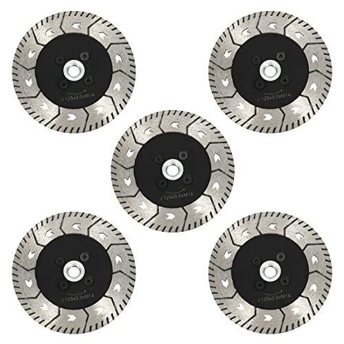 Daconovo 5 Stück 125 x 2,8 mm M14 doppelseitiges Diamant-Sägeblatt, spitz, mit Flansch, 5 Stück Daconovo 5 Stück 125 x 2,8 mm M14 doppelseitiges Diamant-Sägeblatt, spitz, mit Flansch, 5 Stück von Daconovo