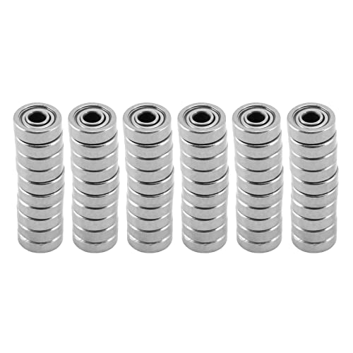 Daconovo 60 Stück Radialkugellager, metrisch, geschirmt, aus Metall, versiegelt, Miniatur-Modell: 604 Zz, 4 x 12 x 4 mm von Daconovo