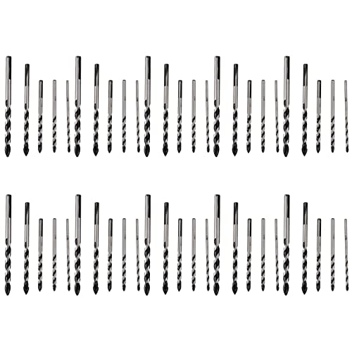 Daconovo Bohrer aus Hartmetall für verschiedene Materialien, 50 Stück für Keramikfliesen, Beton, (3 mm, 4 mm, 5 mm, 6 mm, 8 mm) von Daconovo