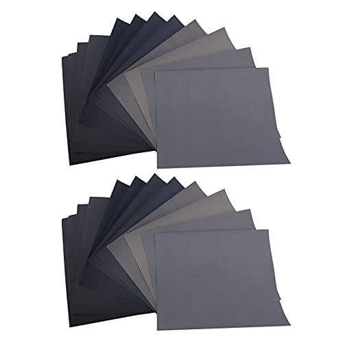 Daconovo Körnung 1500 2000 2500 3000 5000 7000 Hohe Präzision Polieren Nass-/Trockenschleifpapier – Deutschland, 24 Stück von Daconovo