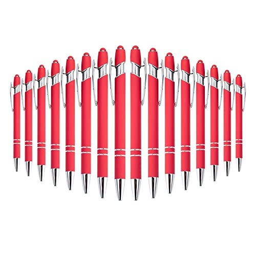 Daconovo Kugelschreiber, 16 Stück, plus Stiftspitze, Kugelschreiber mit weichem Kontakt, gummiert, Kugelschreiber aus Metall, schwarze Tinte, für Tablets D Daconovo Kugelschreiber, 16 Stück, plus Stiftspitze, Kugelschreiber mit weichem Kontakt, gummiert, Kugelschreiber aus Metall, schwarze Tinte, für Tablets D von Daconovo