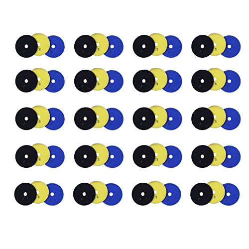 Daconovo Polierpads, 100 mm, Diamant, flexibel, trocken und feucht, Polieren, Böden, für Marmorziegel, Stein, 60 Stück von Daconovo