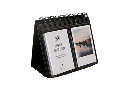 7,6 cm Fotoalbum, Schreibtischkalender, 68 Taschen, Bilderalben, Urlaubs-Erinnerungsbuch für Mini Fujifilm Polaroid Instax (schwarz) von DadaAA