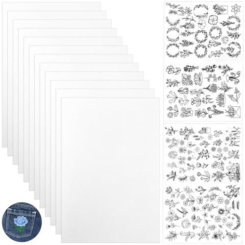 Dadabig 12 Blatt wasserlösliche Stickmuster, 10 blank Stickvorlagen Stickvlies Selbstklebend mit 2 Muster Sticktransferpapier Stickbilder auf Stickvlies Wasserlöslich Stick and Stitch Stickpapier für Dadabig 12 Blatt wasserlösliche Stickmuster, 10 blank Stickvorlagen Stickvlies Selbstklebend mit 2 Muster Sticktransferpapier Stickbilder auf Stickvlies Wasserlöslich Stick and Stitch Stickpapier für von Dadabig
