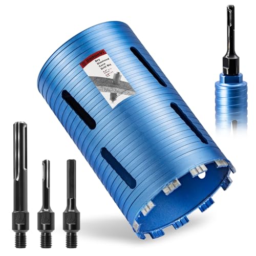 DaduoRi 15,2 cm Kernbohrer mit 3 Adaptern enthalten: SDS Plus, SDS Max und 1/2 Zoll Sechskant-Abor, 5/8-Zoll-11-Gewinde, 24,1 cm Bohrtiefe Trockenkernbohrer für Beton, Ziegelblock, Motar, Mauerwerk DaduoRi 15,2 cm Kernbohrer mit 3 Adaptern enthalten: SDS Plus, SDS Max und 1/2 Zoll Sechskant-Abor, 5/8-Zoll-11-Gewinde, 24,1 cm Bohrtiefe Trockenkernbohrer für Beton, Ziegelblock, Motar, Mauerwerk von DaduoRi