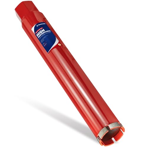 DaduoRi Premium Nassbohrkrone für harten Beton mit hochdichtem Diamant, präzisionsgeschweißte Segmente, 3,8 cm (1 1/4 Zoll) 7 UNC x 35,6 cm Tiefe, Industriequalität für Betonbewehrung, Ziegel von DaduoRi