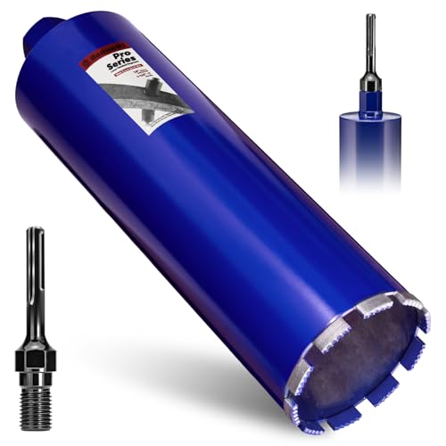 DaduoRi Pro Betonkernbohrer mit SDS-Max-Adapter (1-1/4-Zoll-7-Gewinde), Schnitttiefe 35,6 cm und verbesserte geschweißte Zähne, Kernbohrer für Beton mit Bewehrung, Ziegel, Mauerwerk, Stuck, Mörtel von DaduoRi