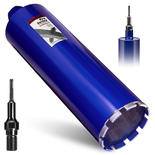 DaduoRi Pro Betonkernbohrer mit SDS-Plus-Adapter (1-1/4-Zoll-7-Gewinde), Schnitttiefe 35,6 cm und verbesserte geschweißte Kernbohrkronen für Beton mit Bewehrungsstab, Ziegel, Mauerwerk, Stuck, Mörtel von DaduoRi