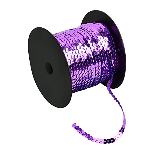 100 Yards Pailletten Rolle, 6mm Bunte Paillette Trim, Flache Glitzerborte für DIY Handwerk, Pailletten Bänder für Kleid Dekorieren Schmuck Ornament Stirnband Tanzbekleidungen Armband (Dunkelviolett) 100 Yards Pailletten Rolle, 6mm Bunte Paillette Trim, Flache Glitzerborte für DIY Handwerk, Pailletten Bänder für Kleid Dekorieren Schmuck Ornament Stirnband Tanzbekleidungen Armband (Dunkelviolett) von Daelesr