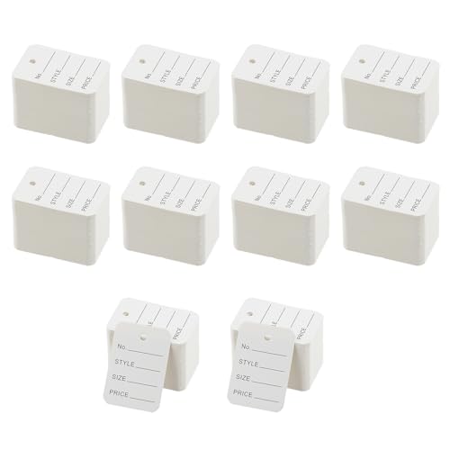 1000 Stücke Kleinen Preisetiketten, Preisschilder für Kleidung, Preisschilder Etiketten, 3.2X5CM Hängeetiketten Markierung, Schmucketiketten zum Anhängen, Weißes Anhänger 1000 Stücke Kleinen Preisetiketten, Preisschilder für Kleidung, Preisschilder Etiketten, 3.2X5CM Hängeetiketten Markierung, Schmucketiketten zum Anhängen, Weißes Anhänger von Daelesr