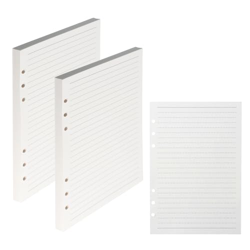 2 Packungen A5 Nachfüllbares Papier, 160 Blätter A5 Refill Paper Nachfüllpapier, 6 Löcher Nachfülleinlagen Loose Notizpapier, Ringbucheinlagen für Binder Notizbuch Tagebuch, Linie 2 Packungen A5 Nachfüllbares Papier, 160 Blätter A5 Refill Paper Nachfüllpapier, 6 Löcher Nachfülleinlagen Loose Notizpapier, Ringbucheinlagen für Binder Notizbuch Tagebuch, Linie von Daelesr