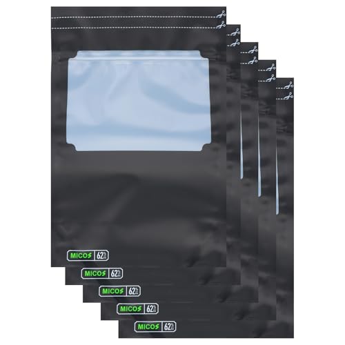 Mylar Beutel Set 20X30cm, Wiederverschließbare Ziplock Beutel mit Fenster, Geruchsdicht und Feuchtigkeitskontrolle, Antistatisch Zip Beutel für Kräutern Conditionnements en plastique et polystyrène Mylar Beutel Set 20X30cm, Wiederverschließbare Ziplock Beutel mit Fenster, Geruchsdicht und Feuchtigkeitskontrolle, Antistatisch Zip Beutel für Kräutern Conditionnements en plastique et polystyrène von Daelesr