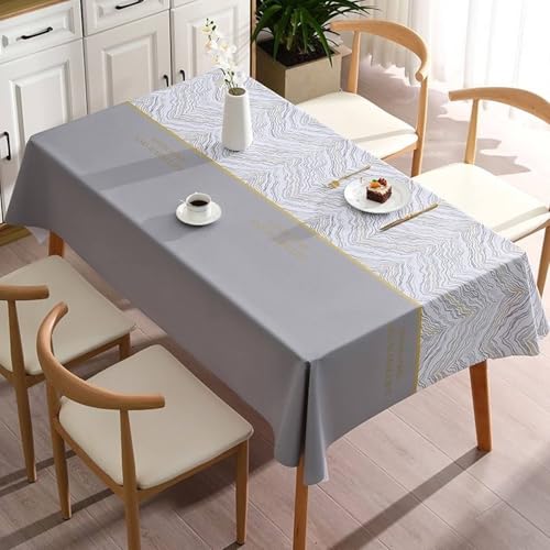 Daesar Tischdecken Abwaschbar Quadratisch, Tischtuch 120x120CM Nordisch Bicolor mit Wellen Muster Tafeldecken Tischdecke für Draußen Wetterfest Grau Daesar Tischdecken Abwaschbar Quadratisch, Tischtuch 120x120CM Nordisch Bicolor mit Wellen Muster Tafeldecken Tischdecke für Draußen Wetterfest Grau von Daesar
