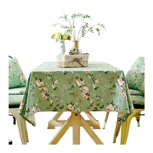 Tischdecken Abwaschbar Quadratisch, Tischtuch 90x90CM Outdoor Landhausstil Bedruckt mit Blumen Motiv Tafeldecken Tischdecke für Draußen Wetterfest Grün Tischdecken Abwaschbar Quadratisch, Tischtuch 90x90CM Outdoor Landhausstil Bedruckt mit Blumen Motiv Tafeldecken Tischdecke für Draußen Wetterfest Grün von Daesar