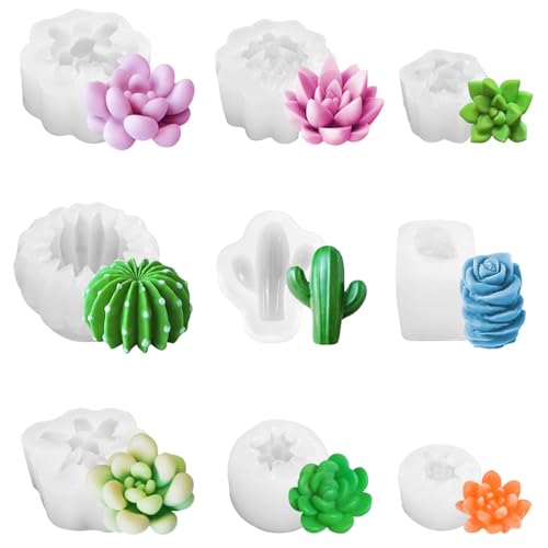 Kerzen Silikonformen, 9pcs Blumen Silikonformen Gießformen Kerzen, Kerzenformen zum Gießen, Silikonformen Kerzen, kerzenform für Aromatherapie Kerzen Blumenseifenformen Kerzen Silikonformen, 9pcs Blumen Silikonformen Gießformen Kerzen, Kerzenformen zum Gießen, Silikonformen Kerzen, kerzenform für Aromatherapie Kerzen Blumenseifenformen von Dafencar