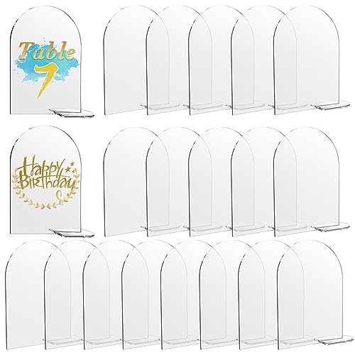 Tischnummern, 20pcs Hochzeit Tischnummern, Kristallklar, Einfach, Wiederverwendbarer, Tischnummer mit Ständer Klare, Tischnummern Acryl für Hochzeit, Party, Veranstaltung, Dekoration von Dafencar