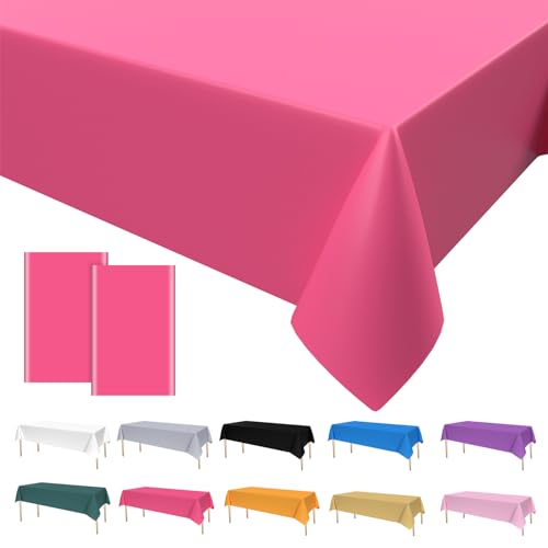 2PCS Party Tischdecke Hot Pinke,Geburtstag Tischdecke Rosa Einweg Tischdecke aus Kunststoff Wasserdicht Plastik Bierbank Tischdecke für Party Picknick Geburtstags Hochzeiten 137 * 274cm 2PCS Party Tischdecke Hot Pinke,Geburtstag Tischdecke Rosa Einweg Tischdecke aus Kunststoff Wasserdicht Plastik Bierbank Tischdecke für Party Picknick Geburtstags Hochzeiten 137 * 274cm von Dagelar