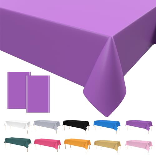 2PCS Party Tischdecke Lila,Geburtstag Tischdecke Lila Einweg Tischdecke aus Kunststoff Wasserdicht Plastik Bierbank Tischdecke für Party Picknick Geburtstags Hochzeiten 137 * 274cm 2PCS Party Tischdecke Lila,Geburtstag Tischdecke Lila Einweg Tischdecke aus Kunststoff Wasserdicht Plastik Bierbank Tischdecke für Party Picknick Geburtstags Hochzeiten 137 * 274cm von Dagelar