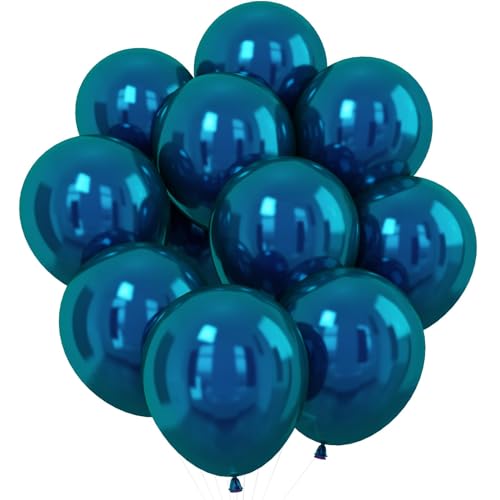 Dagelar Luftballon Metallic Dunkelblau, 30 Stück 12 Zoll Doppelschichten Chrom Navy Blau Ballons,Glänzende Metallic Blau Ballons für Disco-Mottoparty Geburtstag Party Mitzvah Abschlussfeier Dekoration von Dagelar