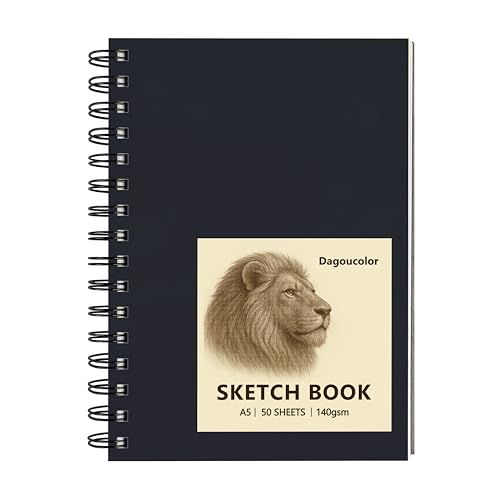DagouColor Spirale Skizzenbuch, 1 Pack, 50 Blatt, A5 Säurefreies Zeichenpapier, 140GSM Skizzenpad für Anfänger Künstler Erwachsene Kinder DagouColor Spirale Skizzenbuch, 1 Pack, 50 Blatt, A5 Säurefreies Zeichenpapier, 140GSM Skizzenpad für Anfänger Künstler Erwachsene Kinder von DagouColor